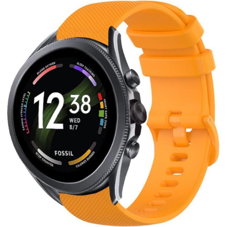 Strap-it Silikonarmband (22 mm, Silikon), Uhrenarmband, Orange
