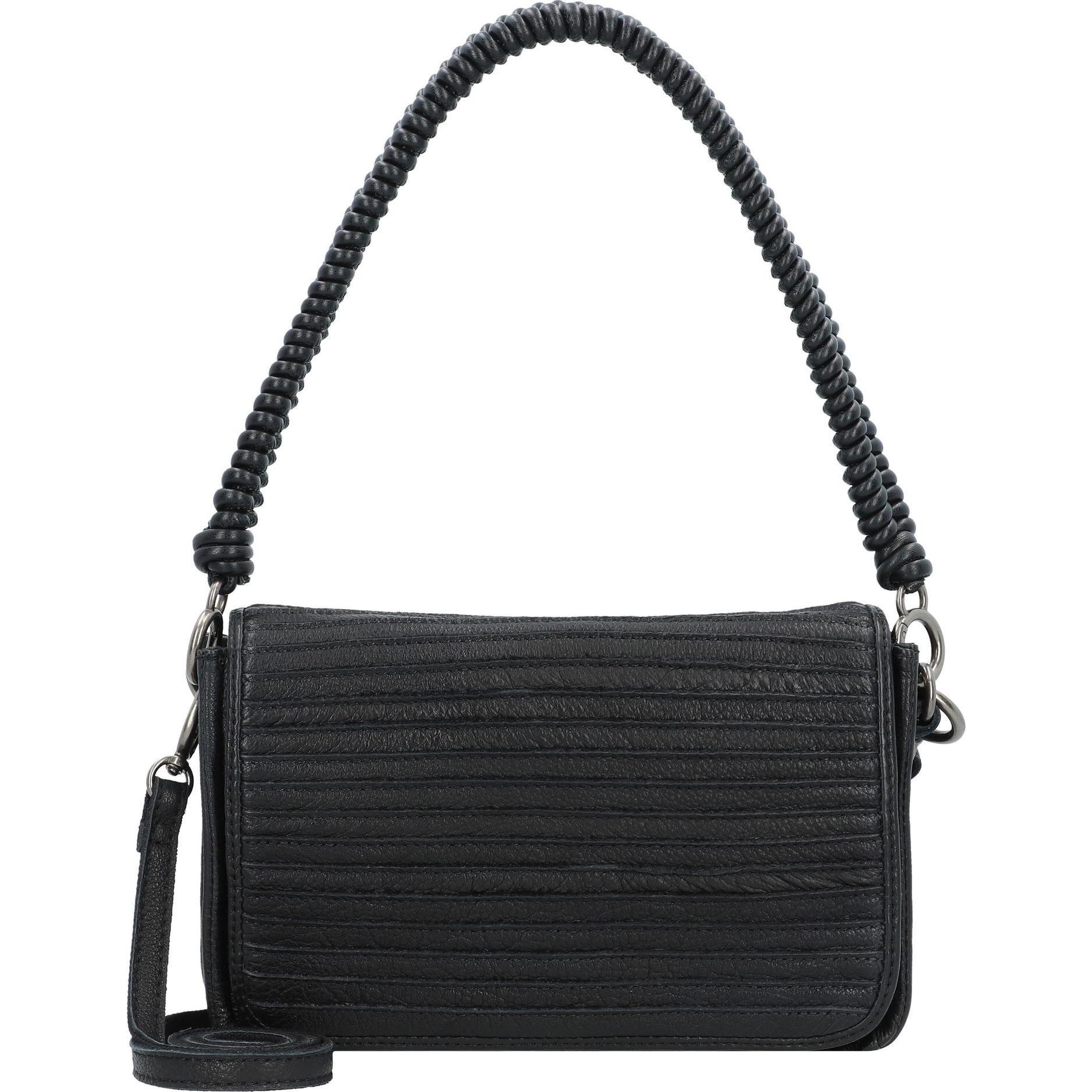 FredsBruder, Handtasche, Enna Schultertasche Leder 23 cm, Schwarz