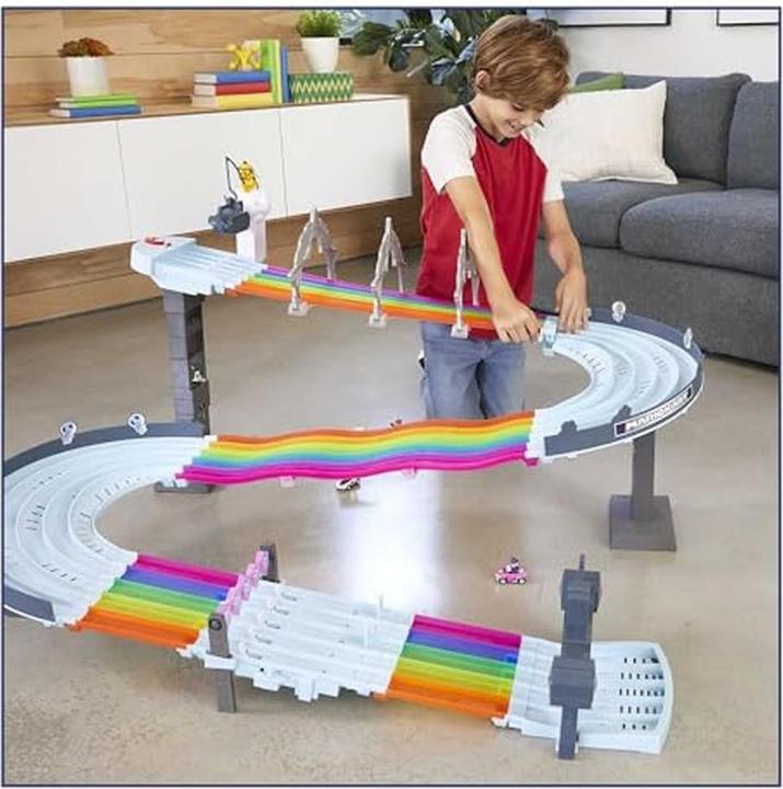 Image du produit Hot Wheels Mario Kart Rainbow Race Set Set de jeu