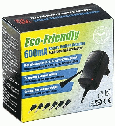 Image du produit Goobay 3 V - 12 V Universal-Netzteil 0.6 A