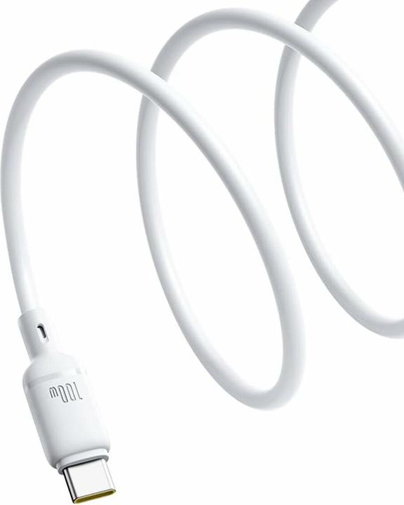 Actual product image Baseus Silky Series charging cable Type-C to Type-C 100W 1m White (1 m, USB 3.2 Gen 1, 100 W)