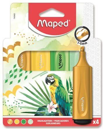 Actual product image Maped Highlighter Fluo Peps 4 pieces assorted themes (4x)