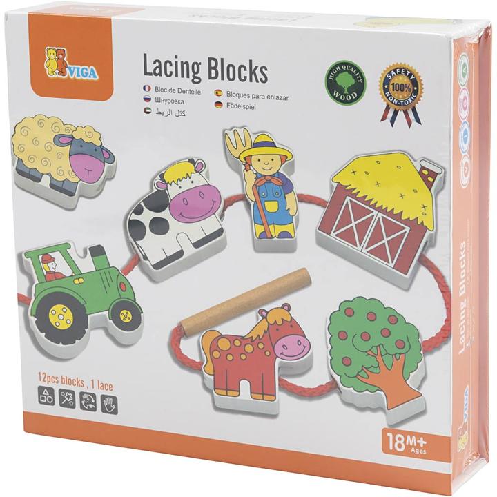 Produktbild Viga Toys Fädelspiel Bauernhof