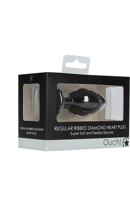 Produktbild Ouch! Regular Ribbed Diamond Heart Plug
