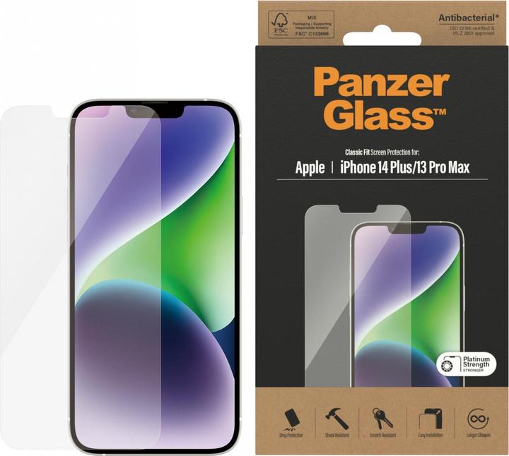 Actual product image PanzerGlass Classic Fit (1 Piece, Apple iPhone 14 Plus, Apple iPhone 13 Pro Max)