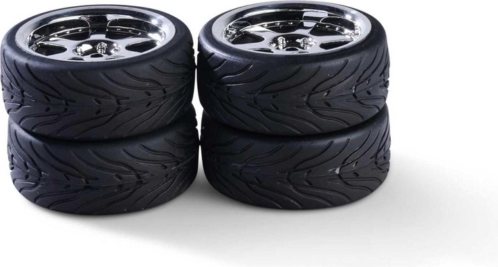 Actual product image Carson 1:10 Wheel set 6 sp. design (4) chrome