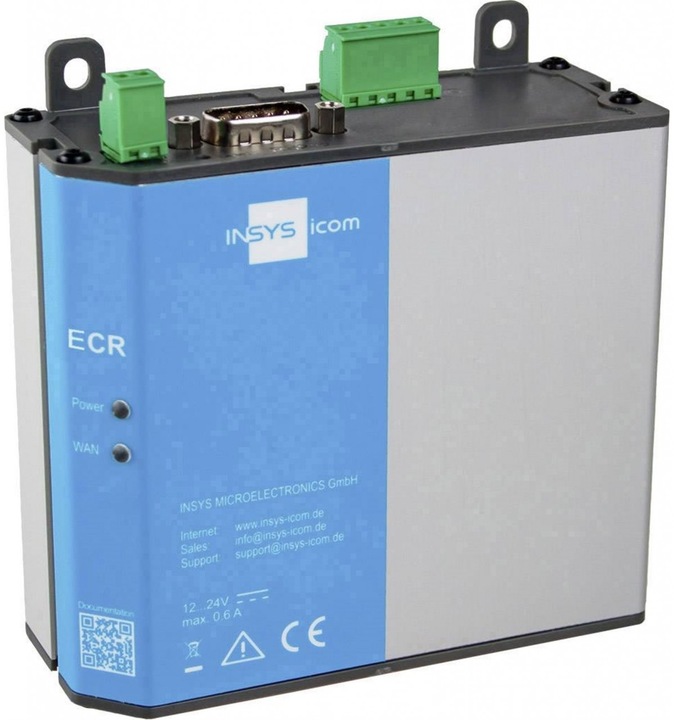 Produktbild Insys icom ECR-EW300, WLAN/LAN-to-LAN-Router, VPN 2xEthernet 10/100BT 1xRS232 1xRS485 2xdig.Ein 2xdig.Aus