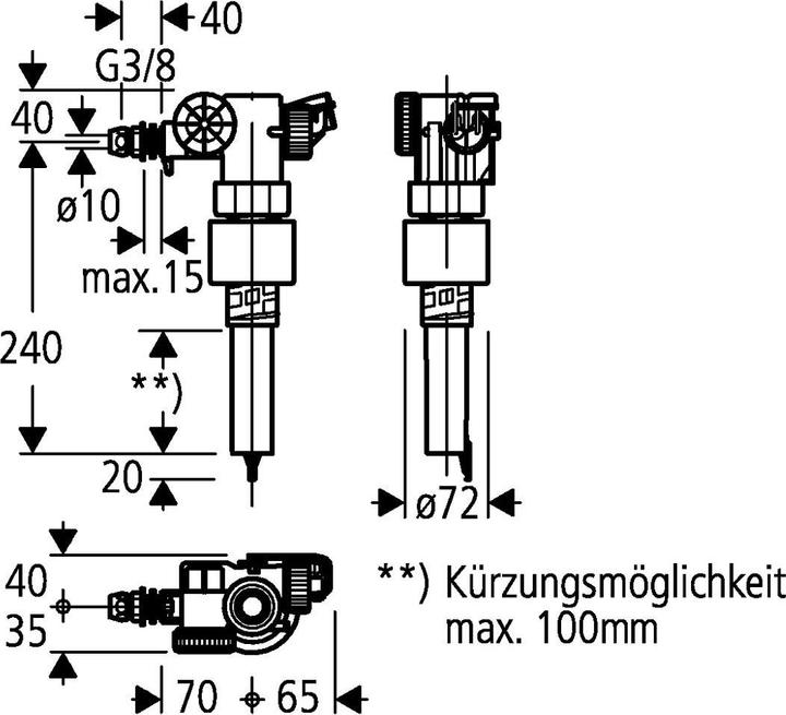 Produktbild Grohe Füllventil f UP-Spülkasten 6 l