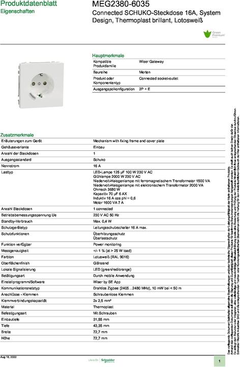 Actual product image Merten Socket outlet SCHUKO 16A System Design lotus white