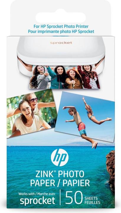 Image du produit HP Sprocket Fotopapier Zink (290 g/m², Photo (5x7.6cm), 50 x)