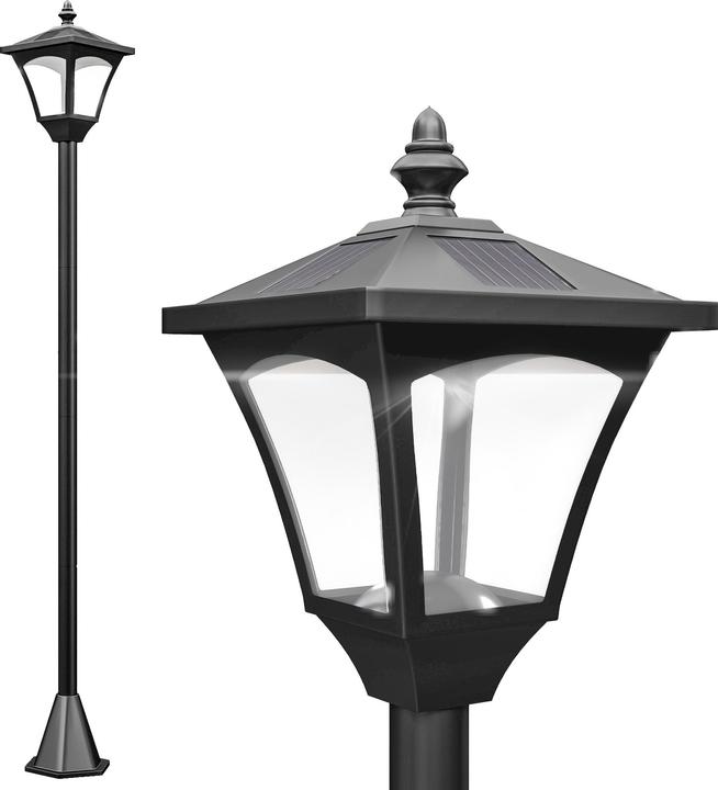 Outsunny Solar Laterne Kunststoff Schwarz (30 lm, IP44)