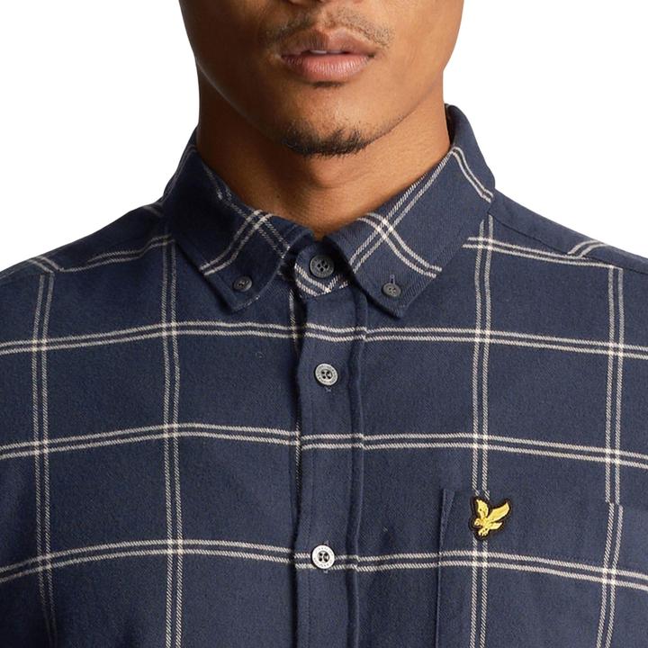Actual product image Lyle and Scott Mens Windowpane Check Shirt (M)