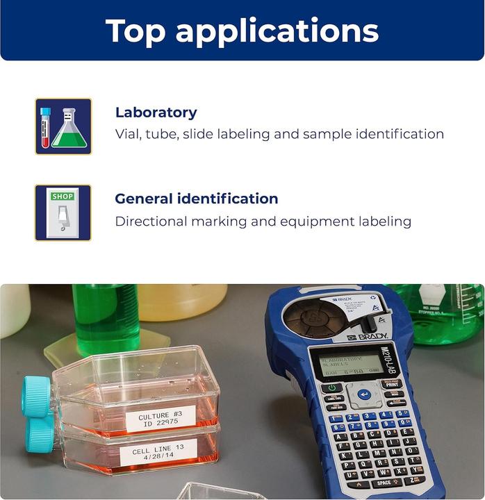 Immagine prodotto Brady Stampante per etichette M210-LAB, imballaggi in cartone, dispositivo di etichettatura mobile