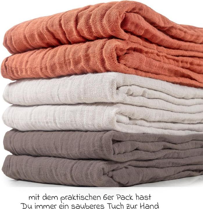 Actual product image Makian Mullwindeln & Mulltücher Mullwindel / Mulltuch 6er Pack 70 x 70 cm (70 cm, 70 cm)