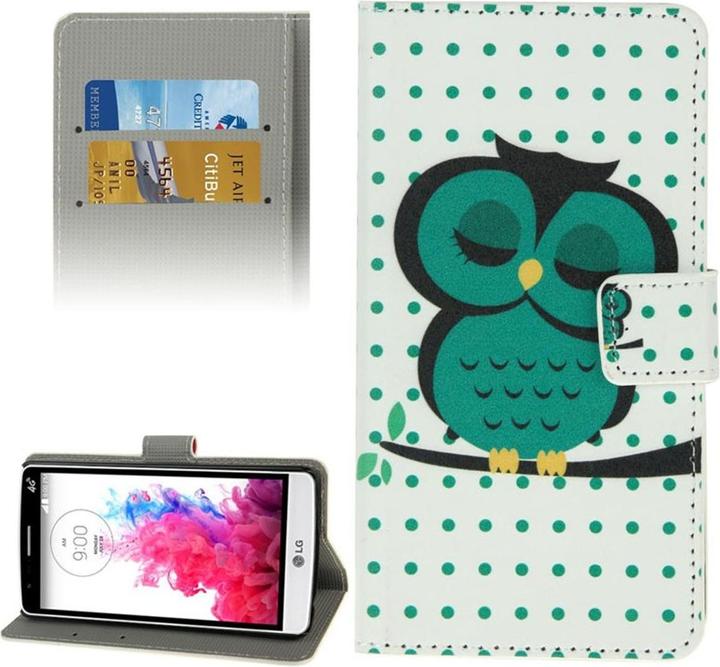 Produktbild König Design Handyhülle Tasche für Handy LG Electronics G3 S Motiv Dicke Eule auf Ast (LG G3 Stylus)