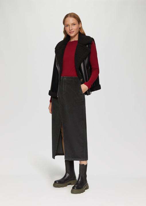 Actual product image S.Oliver Rock Midi-Cord-Rock mit Schlitz (38)