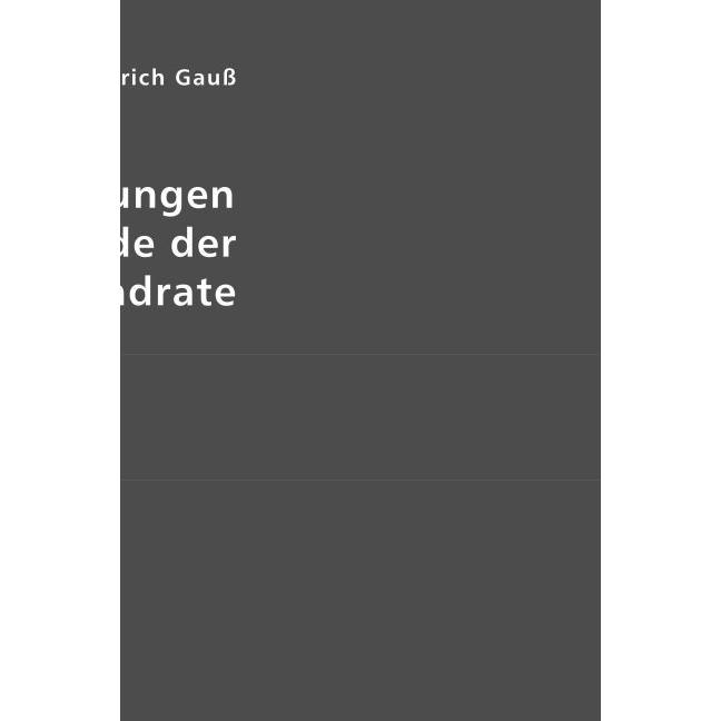 Abhandlungen zur Methode der kleinsten Quadrate, Fachbücher