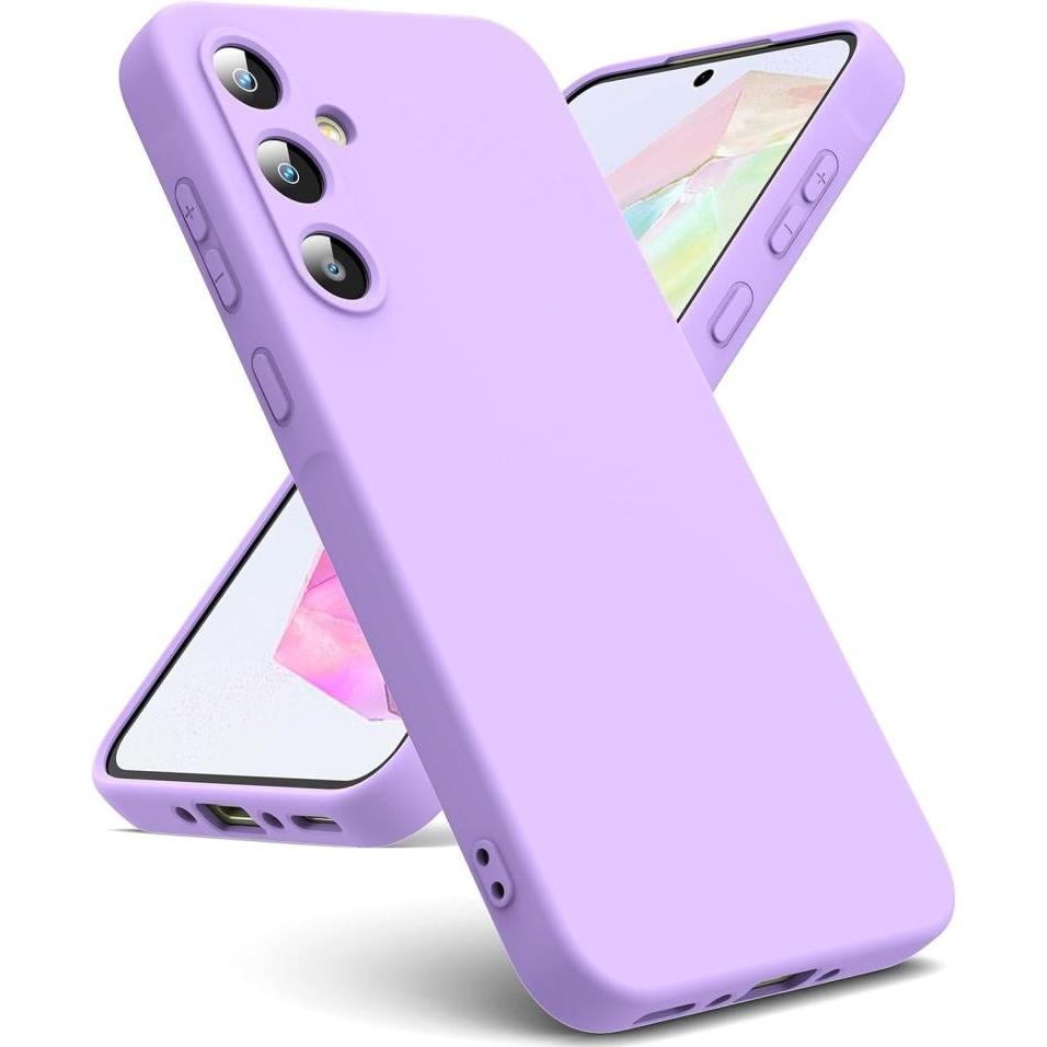Screenguard Samsung Galaxy A35 5G Liquid Silicone Case Hülle (Samsung Galaxy A35), Smartphone Hülle, Violett