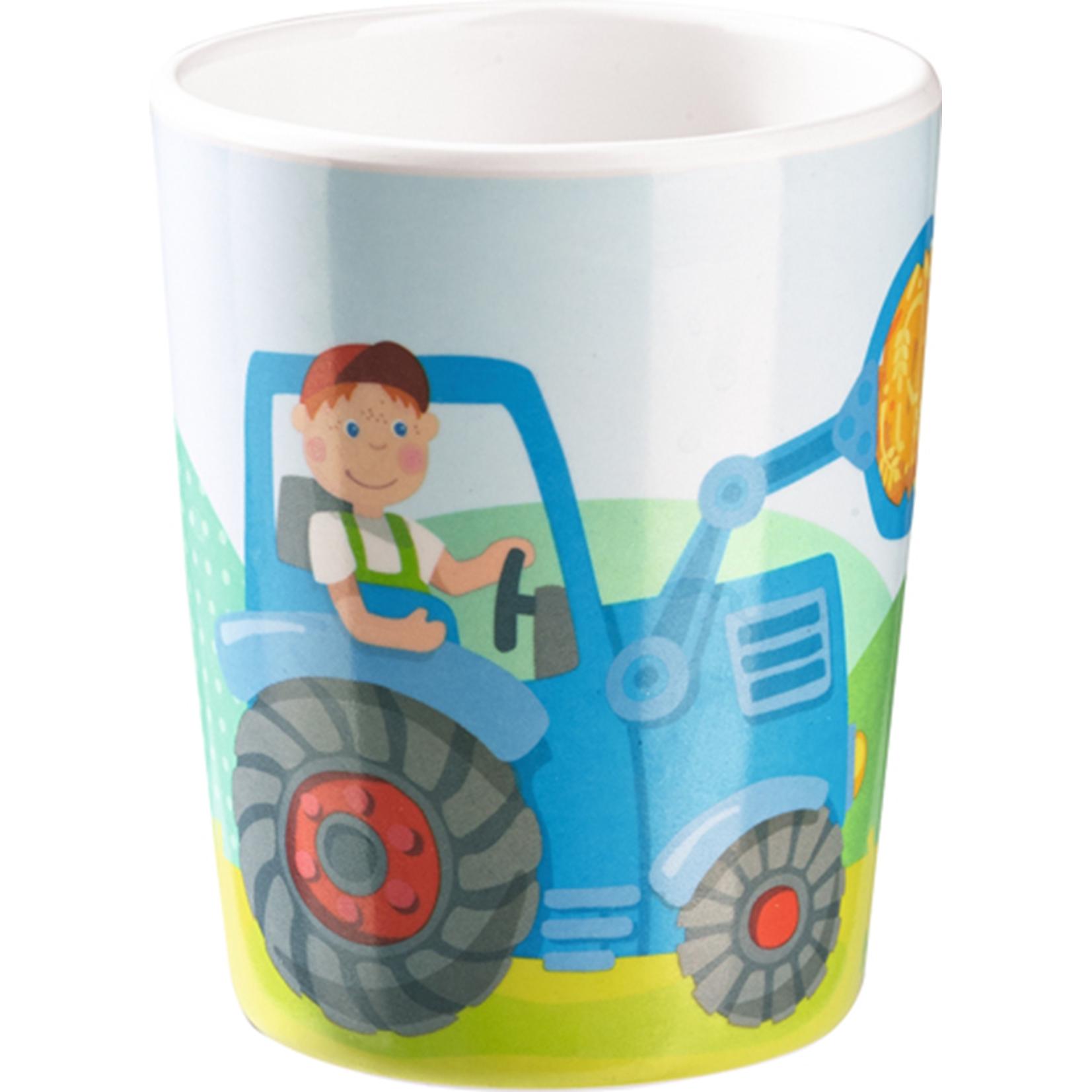 Haba, Kindergeschirr + Kinderbesteck, Traktor
