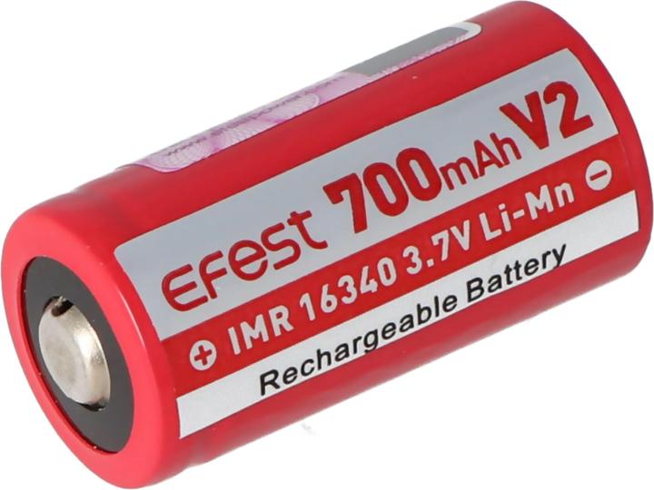 Produktbild Efest Akku IMR 16340 V2 (Pluspol erhöht) (16340, 700 mAh)