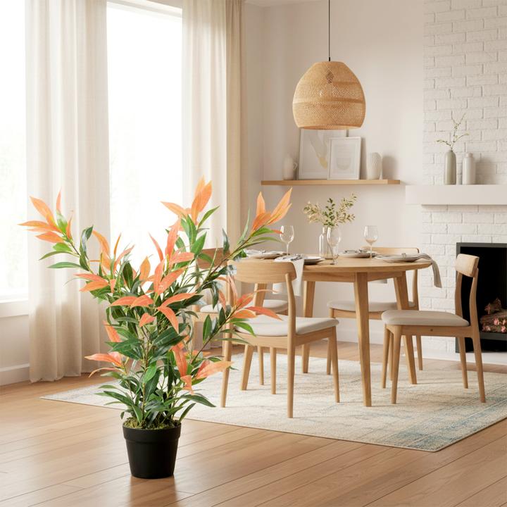 Actual product image Homcom Kunstpflanze Kunststoff, Zement Rot+Grün (90 cm)