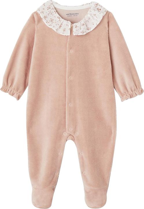Produktbild Vertbaudet Mädchen Baby Samtstrampler mit breitem Kragen (68)