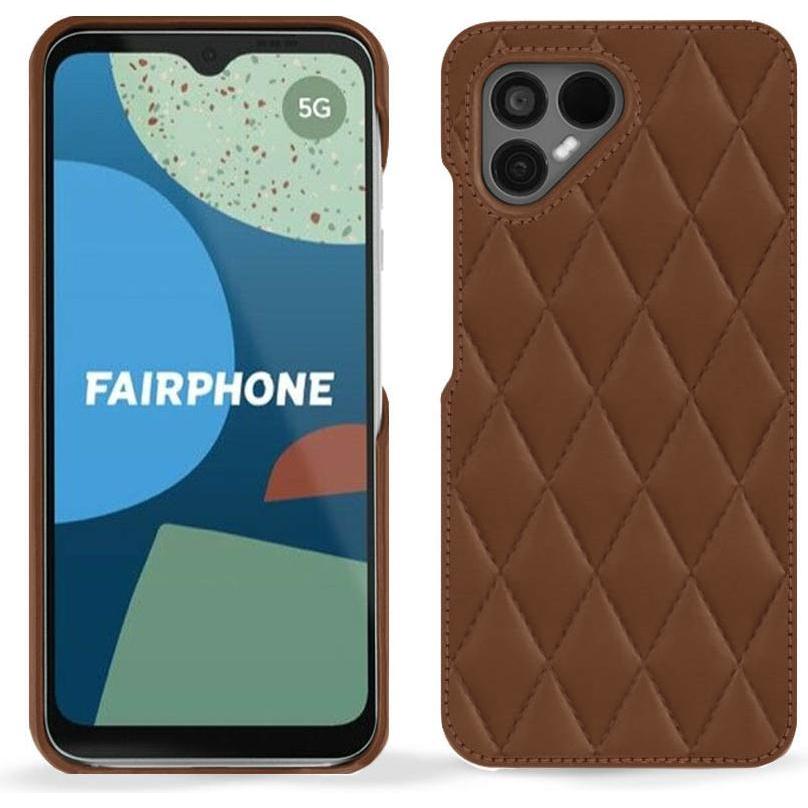 Noreve Lederschutzhülle (Fairphone 4), Smartphone Hülle, Braun