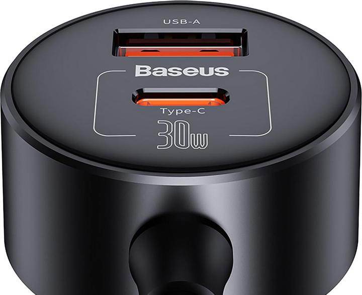 Immagine prodotto Baseus Accendisigari per auto 1 per 2 ad alta efficienza Pro 30 W (nero)