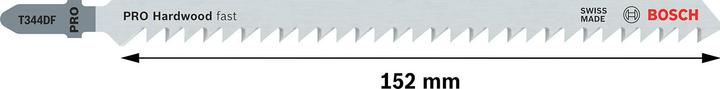 Actual product image Bosch Professional Zubehör PRO Hardwood fast T344DF Jigsaw blade, 152 mm, 5 pcs.
