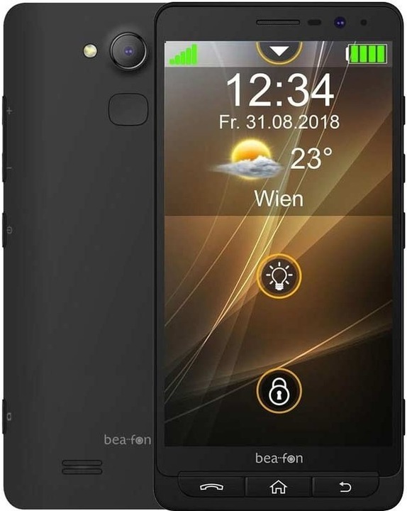 Bea-Fon M5 (16 GB, Black, 5.50", Dual SIM, 13 Mpx, 4G)