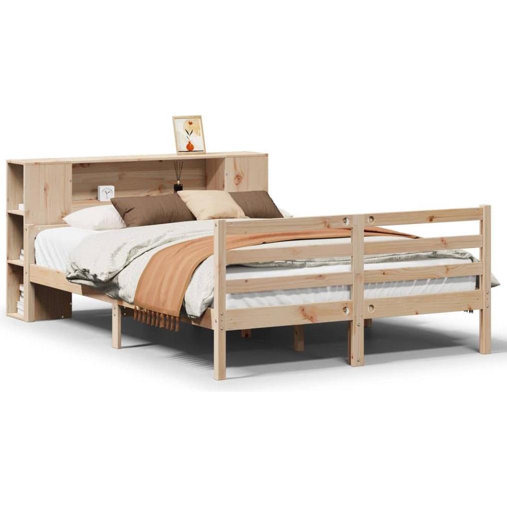 VidaXL, Bett, Massivholzbett Holzbett Bett Doppelbett Bettgestell 150x200cm Kiefernholz (150 x 200 cm)
