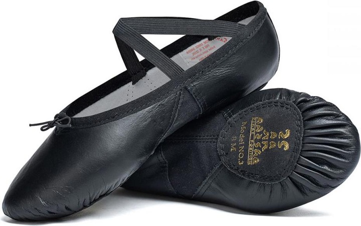 Image du produit Sansha Chaussons de ballet en cuir avec empiècement en tissu (37)