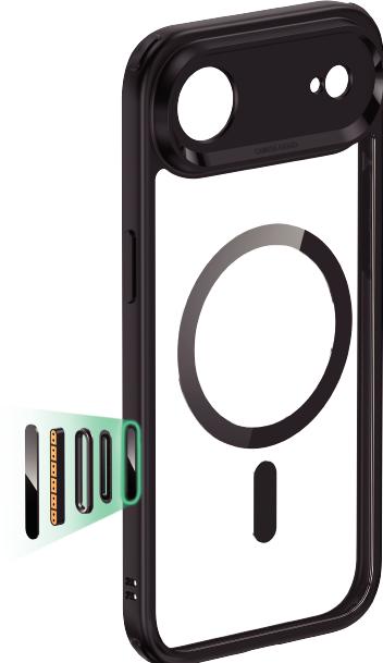 Actual product image ESR - Classic Hybrid HaloLock - iPhone 17 Air - Clear Black (Apple iPhone 17)