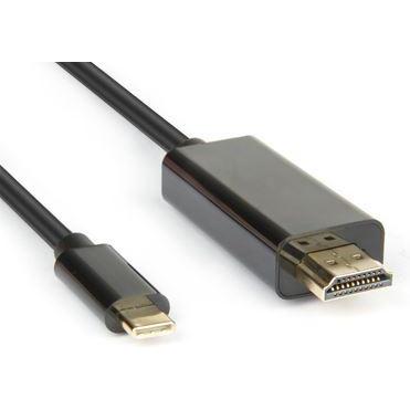 Hamlet XVAUC-HDM4K20 cavo e adattatore video 2 m USB tipo-C HDMI tipo A (Standard) Nero (USB-C), Adattatore dati + video