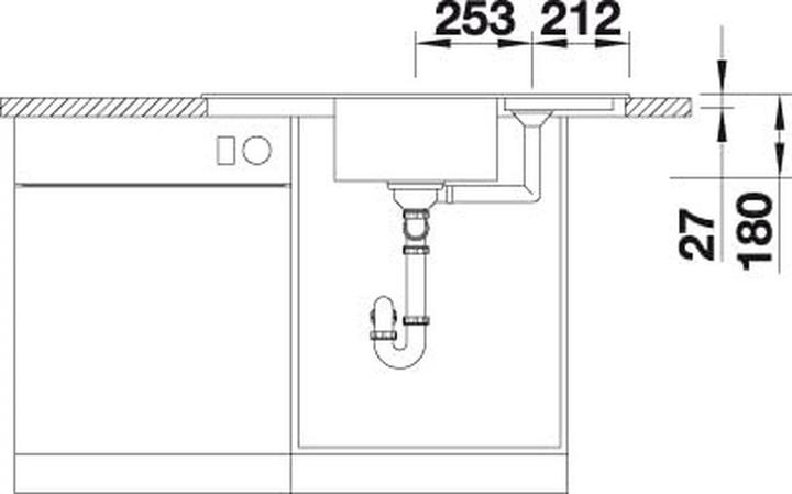 Productafbeelding Blanco Zia 9 E (Aanrecht, 93 cm, 51 cm)