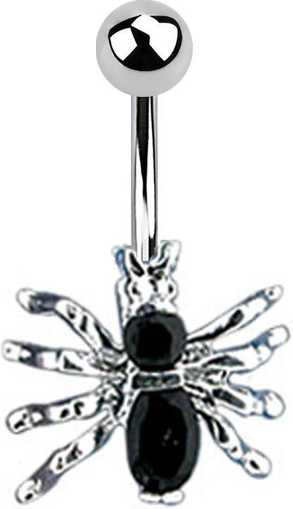 Immagine prodotto Star Piercing Banana argento Spider nero (senza ottone, Acciaio chirurgico 316L)