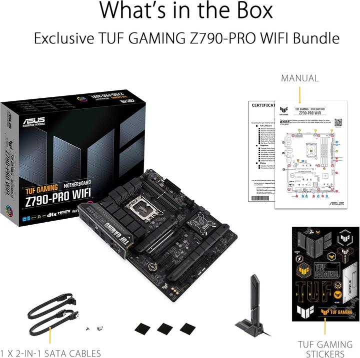 Productafbeelding ASUS TUF GAMING Z890-PRO WIFI (LGA 1851, Intel Z890, ATX)