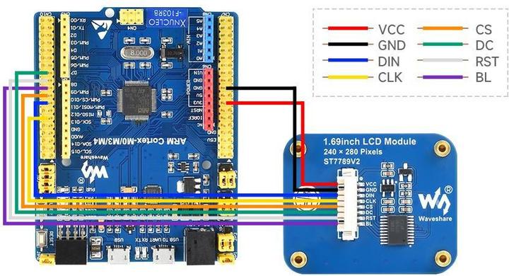Actual product image WaveShare 240x280 1.69inch LCD Display Module