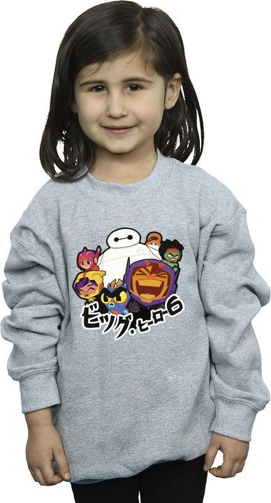 Produktbild Disney Big Hero 6 Baymax Group Manga Sweatshirt Mädchen (140, 146)