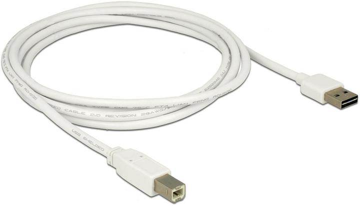 Produktbild Delock USB2.0-Kabel Easy A-B: 2m, weiss (2 m, USB 2.0)