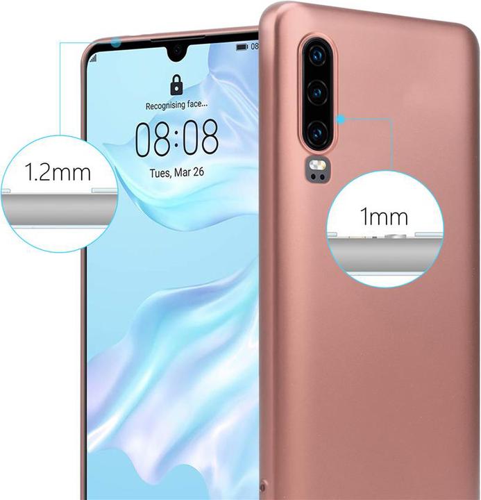 Actual product image Cadorabo Bumper TPU Matt Metallic (Huawei P30)