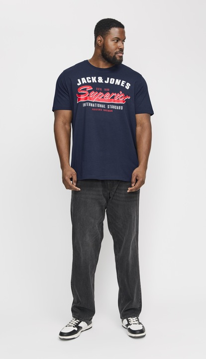 Produktbild Jack & Jones Jjelogo Tee Ss O-Neck 2 Col Aw24 S Pls (4XL)