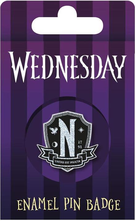 Wednesday Enamel Nevermore Academy Crest Badge