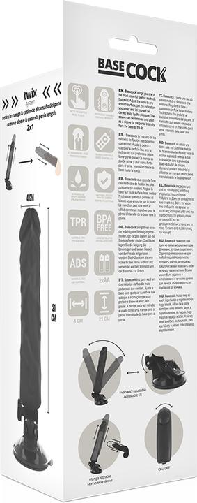 Immagine prodotto Basecock Vibratore Realistico Telecomandato Nero 21cm