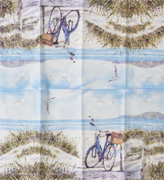 Actual product image Ambiente Handkerchief Bike at the Beach