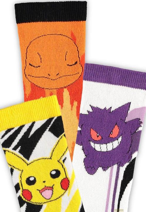 Immagine prodotto Difuzed Calzini Pokémon 3-pack Pikachu, Charmander, Gengar 43-46 (confezione da 3, 43, 46)