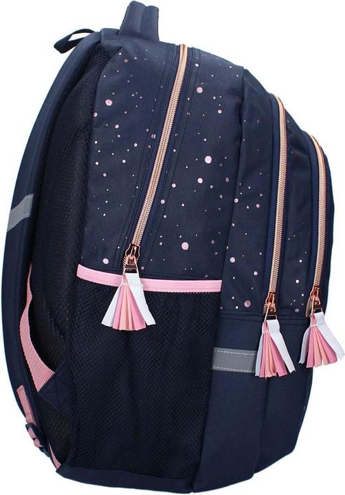Actual product image Milky Kiss Rucksack Divine Days Dunkelblau mit rosa Punkten, 3 Fächer