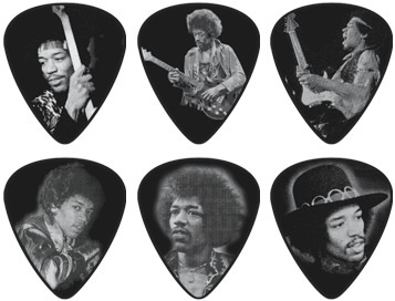 Immagine prodotto Dunlop Jimi Hendrix Argento Ritratto Stagno Plettro - Medio (6 x)