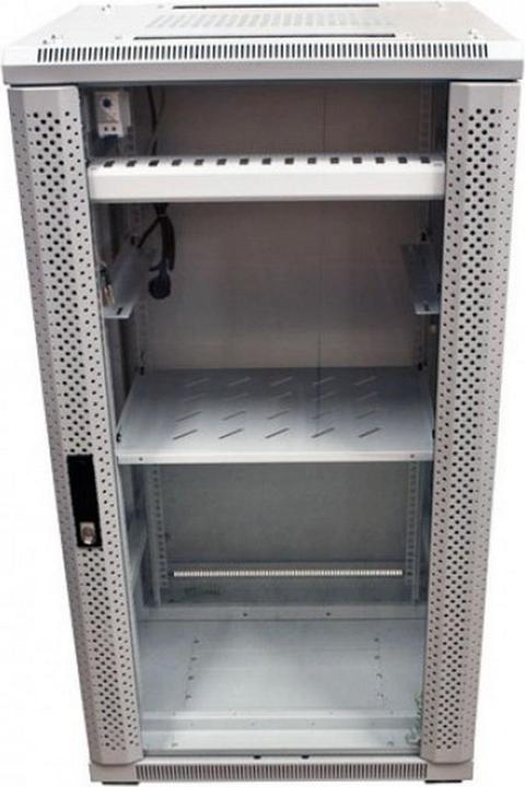 Actual product image Allnet 19 Cabinet 22U W600 / D900mm *light grey* SNB series glass door (22 RU, 19 inch rack)