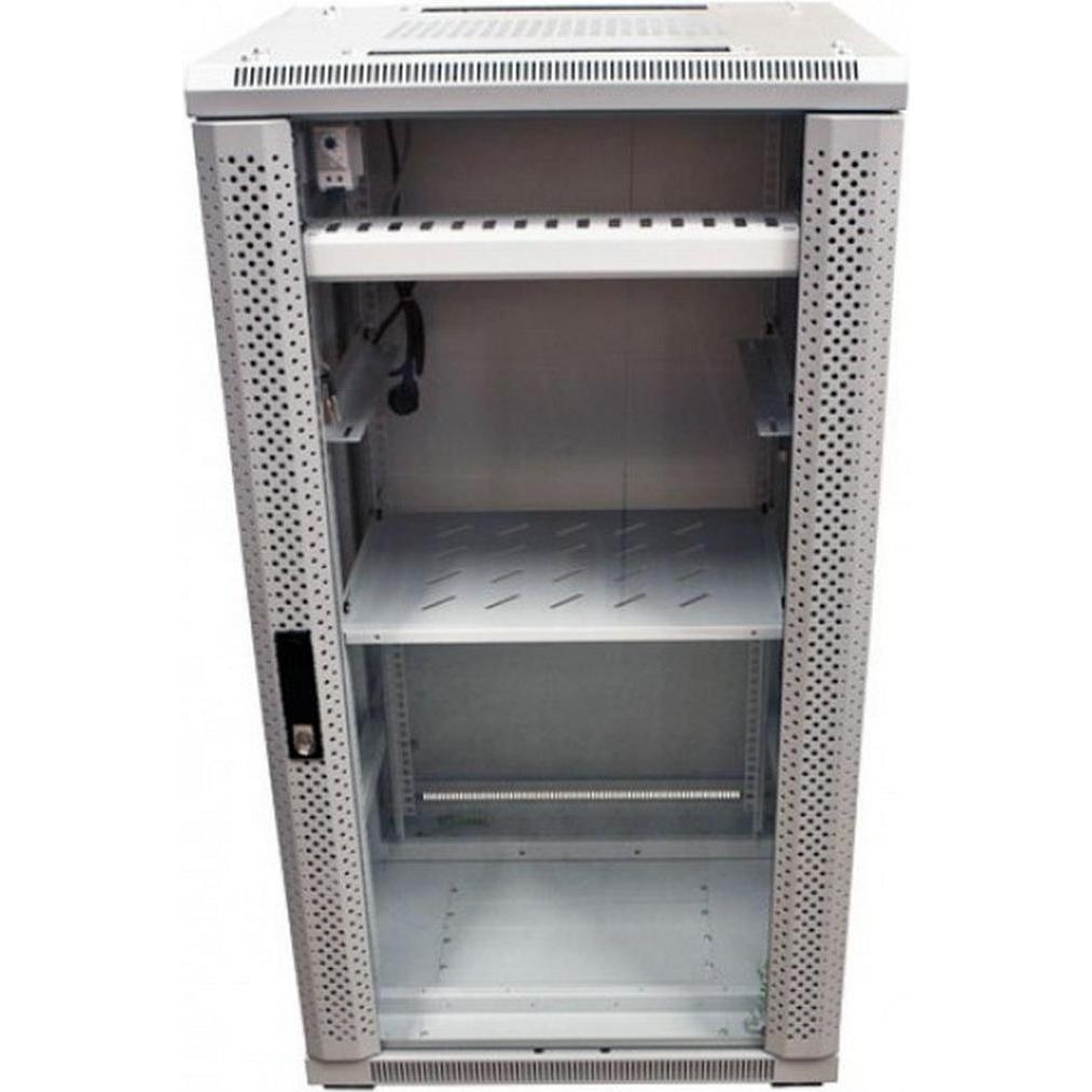 Thumbnail - Allnet 19 Schrank 42HE B600 / T800mm *lichtgrau* SNB-Serie (42 HE, 19 Zoll Rack), Serverschrank, Grau